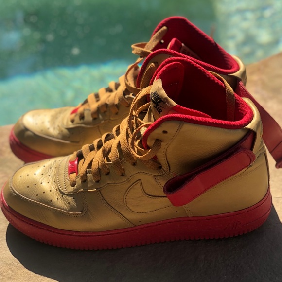 AirForce ones gold and red - Picture 5 of 7